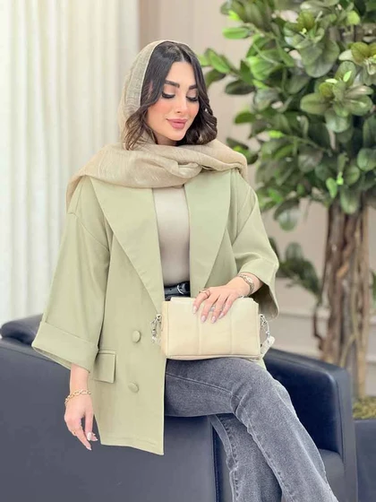 مانتو چهار دکمه آستین پاکتی