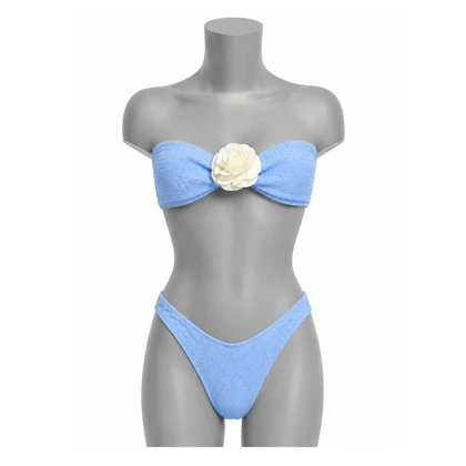 ست بیکینی زنانه مدل Bloom-5C0309 آبی روشن