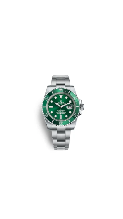 ساعت رولکس سابمارینر زنانه نقره ای صفحه سبز (هالک) Rolex Submariner Hulk