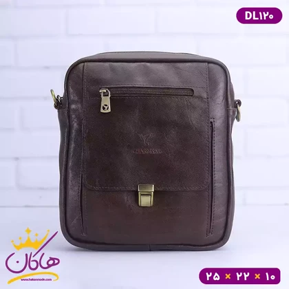 کیف دوشی چرم طبیعی چرمسال سایز بزرگ DL120