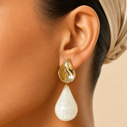 گوشواره مدل مروارید بهار - کد 2479