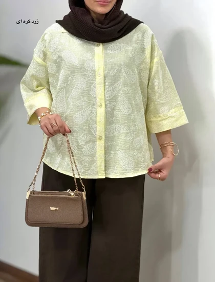 تونیک مانتویی لینن بهارگل