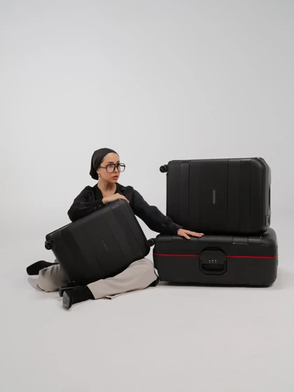 مجموعه 3 عددی چمدان رزمری مدل Rose Merry RL-201-3z_Black