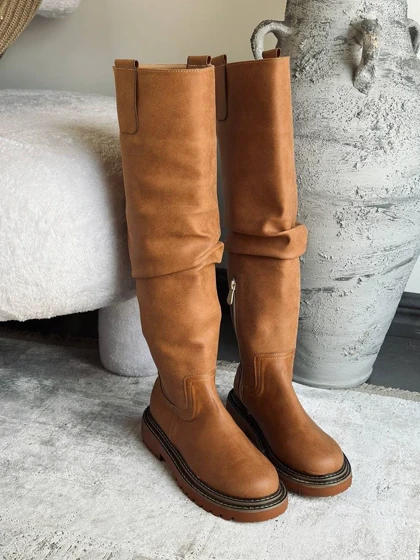 چکمه بلند چروک