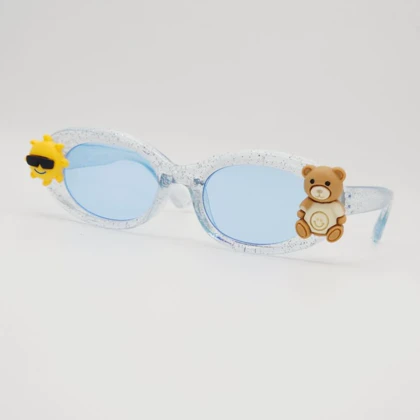 عینک آفتابی بچگانه طرح گربه خرسی با شیشه‌های ضد اشعه U