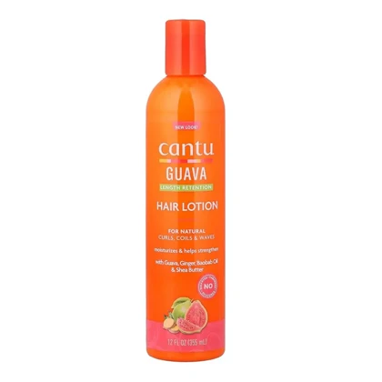 لوسیون آبرسان و پروتئین‌رسان مو کنتو مدل گوآوا و زنجبیل (Cantu Guava & Ginger Hair Lotion) حجم 355 میل