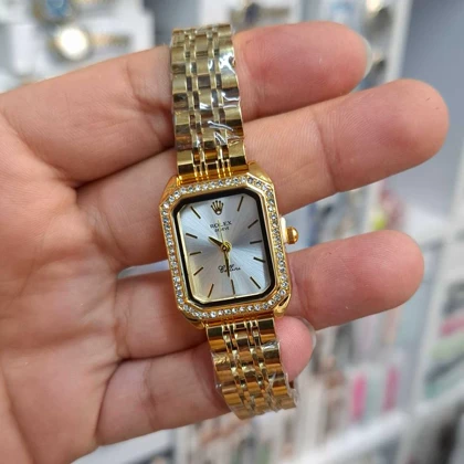 ساعت مچی زنانه رولکس Rolex موتور کوارتز باکیفیت و طراحی زیبا