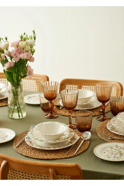 سرویس غذاخوری 6 نفره Bella Maison مدل Flores پرسلان - چندرنگ
