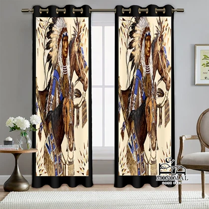 پرده اسپرت طرح سرخپوست مدل W4669