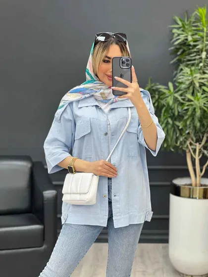 مانتو سرشانه پاگن دو جیب