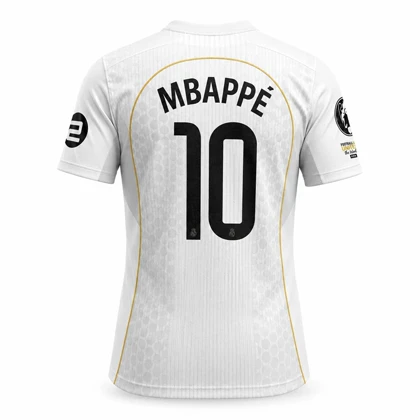 کیت فوتبالی بچگانه کیلیان امباپه مدل Real Madrid-2025-26 سفید