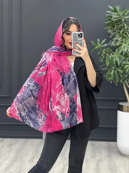شال آبرنگی طرح گل