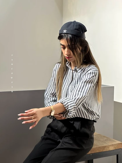 شومیز راه راه زنانه کو 1035