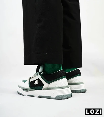 کفش کتانی سبز مشکی سفید AMIRI MA2 Leather