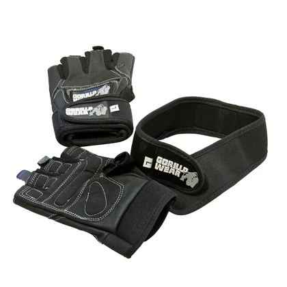 دستکش مردانه بند انگشتی طرح گوریل چرمی مشکی