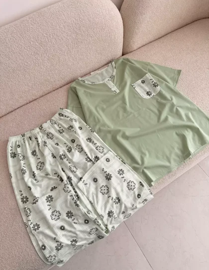 ست گلی تیشرت شلوار3339