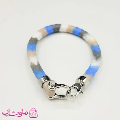 دستبند امگا رابر مولتی کالر با قفل نقره ای مردانه زنانه کیفیت مستر (جدید) کد 1400