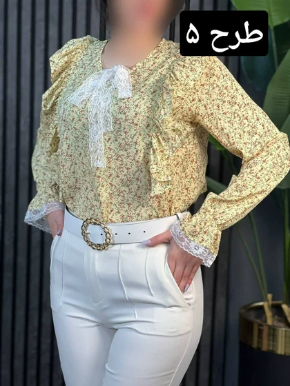 شومیز چین‌دار دلسا کد 1695