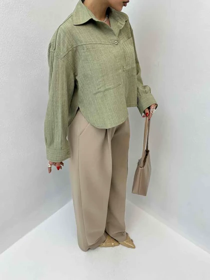 شومیز نیم‌تنه 2 جیب