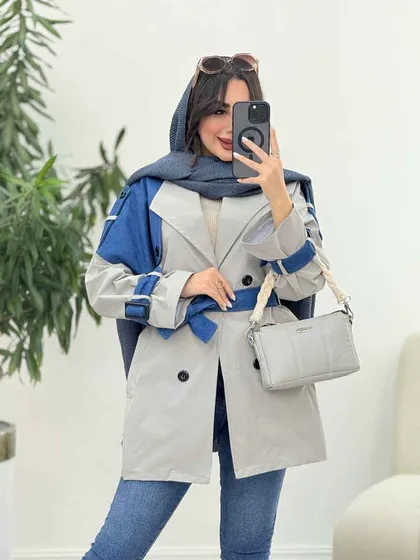 بارانی ژیله ترکیبی سرشانه پاگن