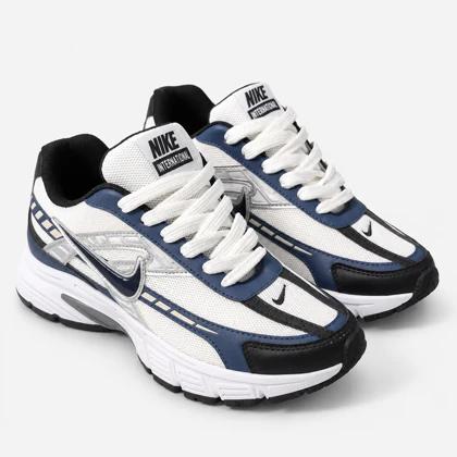 کتانی رانینگ نایک اینترناتور / NIKE INTERNATOR / رنگ سفید سرمه ای / کد 4018