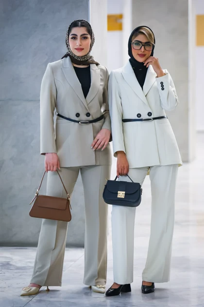 مانتو شلوار کجراه پرنسا