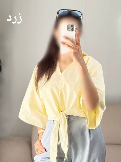 شومیز جلو گره‌ای مدل تبسم کد 50325