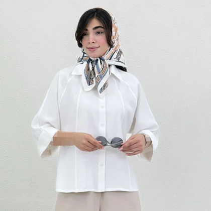 شومیز زنانه سیلک آستین دوبل | آی بولک