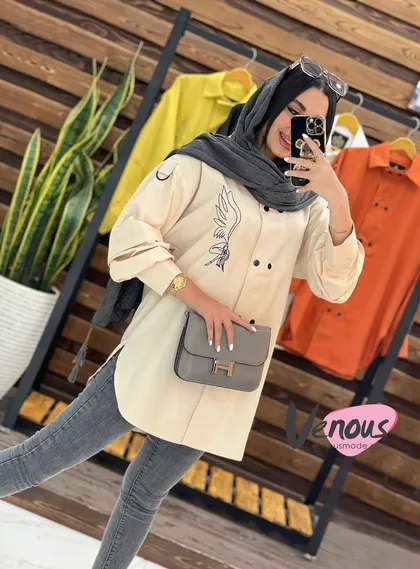 مانتو الیزه طرح دار