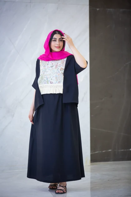 مانتو کرسپو سوزن دوزی با دامن