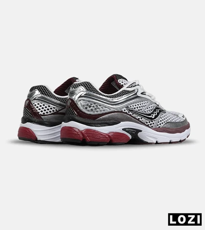 کفش کتانی مردانه و زنانه طوسی قرمز Saucony pro grid omni 9 مدل 8644