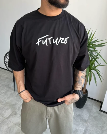 تیشرت یقه گرد FUTURE رنگ مشکی