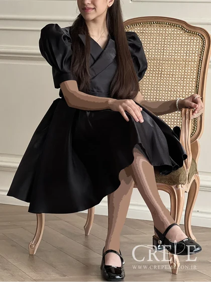 پیراهن ساتن چپ وراستی