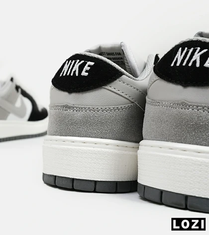 کفش کتانی مردانه طوسی مشکی سفید نایک NIKE SB
