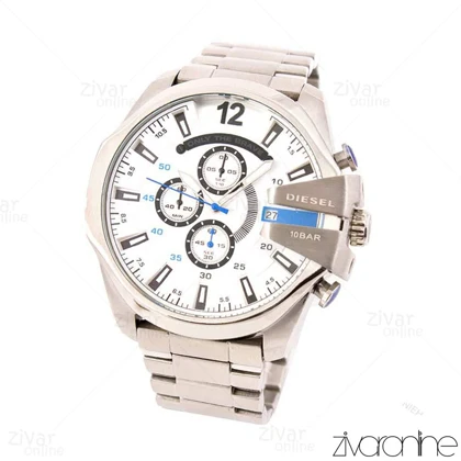 ساعت دیزل مردانه سه موتوره صفحه سفید 102345