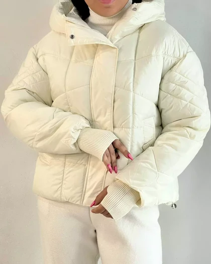 کاپشن کلاهدار سه رنگ کد 5485