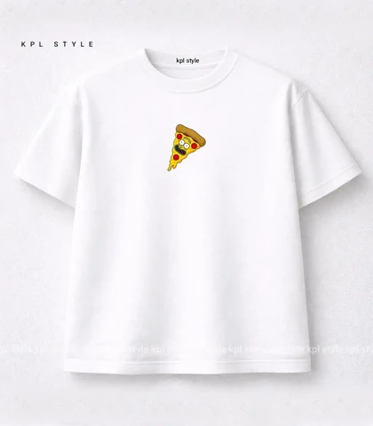 تیشرت باکسی یونیسکس طرح PIZZA کد 1311
