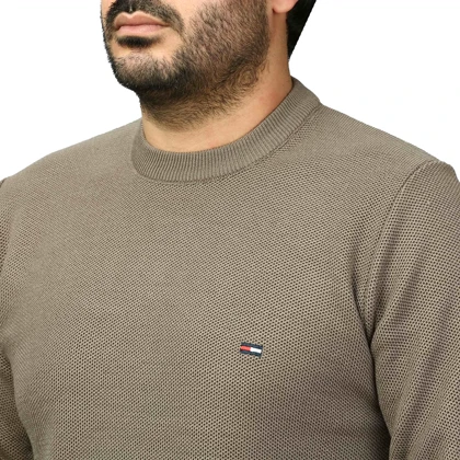 پلیور بافت فندقی مردانه مدل 659853