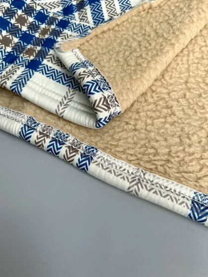 کت چهارخونه داخل تمام خز کد 3349