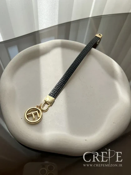 دستبند چرم طرح برند