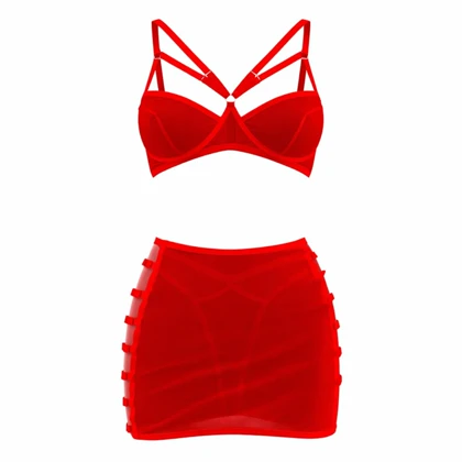 ست فانتزی فنر دار قرمز برند فلوریا کد 024