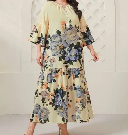 پیراهن زنانه طرح گل برند SHEIN شین اورجینال