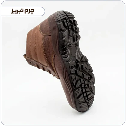 کفش ایمنی چرم مدل دژ قهوه ای