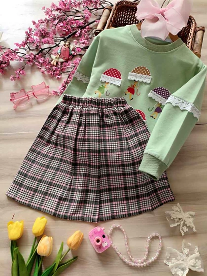 بلوز دامن دخترانه مدل چتر