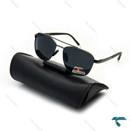 عینک آفتابی پورشه دیزاین مردانه مشکی پلاریزه Porsche-6481-G