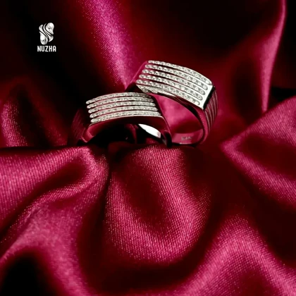 حلقه ست نقره زنانه ومردانه کدhsn1056