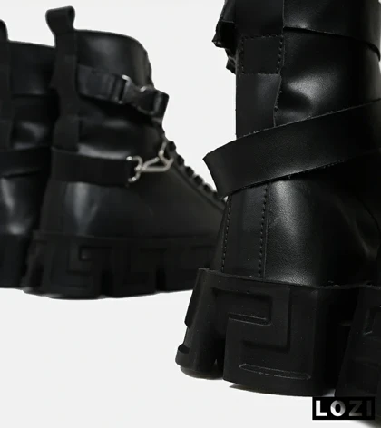 بوت مردانه مشکی VERSACE