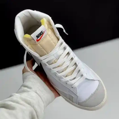 کفش نایک بلیزر ساق‌دار سفید مشکی Nike Blazer Mid White Black