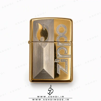 فندک زیپو های کپی مدل دو رنگ طلایی Silver & Gold Zippo Lighter
