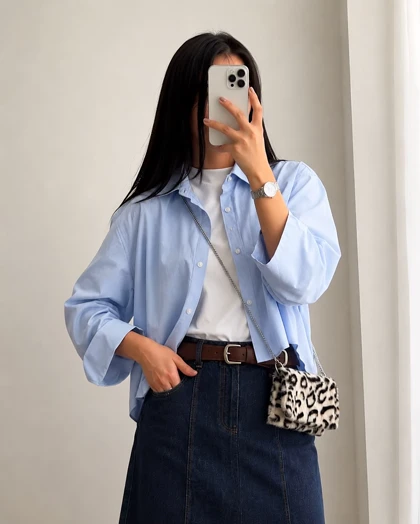 شومیز آبی زارا